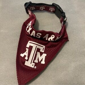 Texas A&M Maroon Pet Collar for medium or large dog